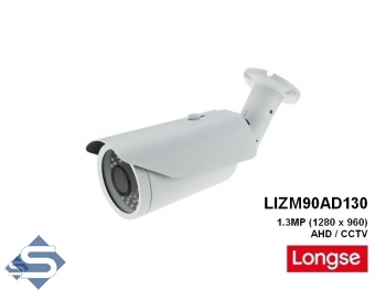 LONGSE LIZM90AD130, 60m Nachtsicht, 2.8-12mm Vario-Objektiv, 1.3MP (1280 x 960), IP66, AHD/CCTV berwachungskamera