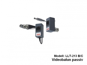Videobalun 1-Kanal LLT-213B/C - Video + Strom ber CAT.5