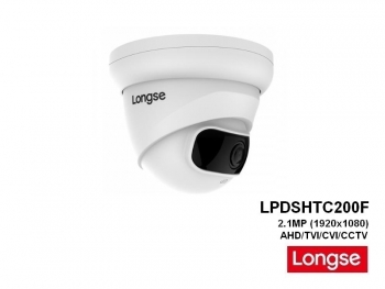 LONGSE LPDSHTC200F, 20m IR Nachtsicht, 2.8mm Weitwinkel Objektiv, 2.1MP (1920x1080), Dome Kamera, AHD/CVI/TVI + CCTV berwachungskamera