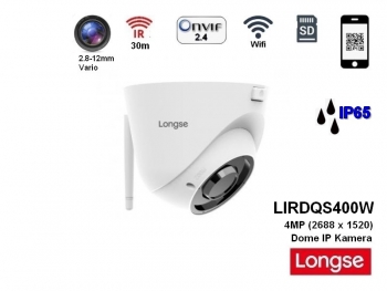 LONGSE LIRDQS400W, 4MP (2688x1520), 30m IR, WIFI, 2.8-12mm Vario Objektiv, IP65, IP berwachungskamera